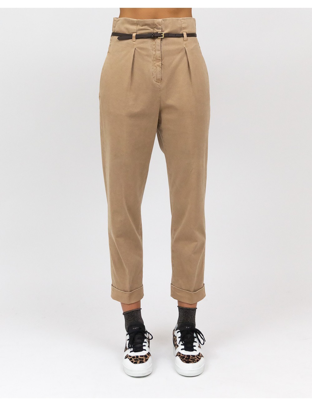 Slacks and Chinos Womens Trousers Grey Peserico Cotton Trouser in Light Grey Slacks and Chinos Peserico Trousers 