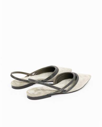 Brunello Cucinelli - Flats Donna Fango con monile MZSFC2402 C5859 P23