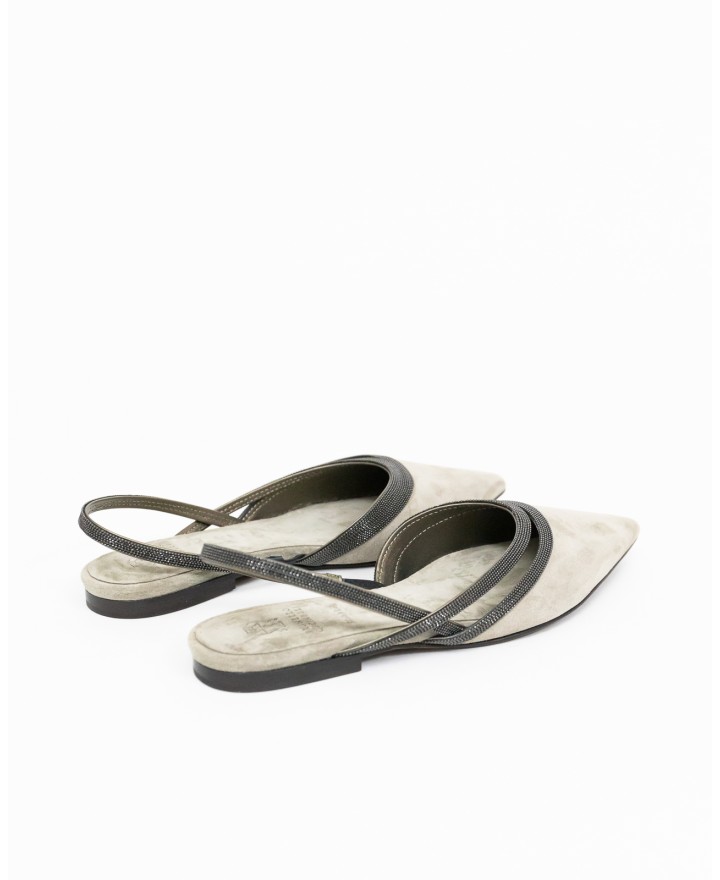 Brunello Cucinelli - Flats Donna Fango con monile MZSFC2402 C5859 P23