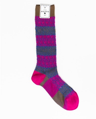 Gallo - Women's Fuchsia Patterned Socks AP514091 13805 P23