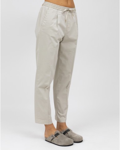 Genderless - Pantalone Donna con pence in cotone Bianco