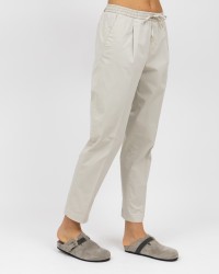 Genderless - Pantalone Donna con pence in cotone Bianco