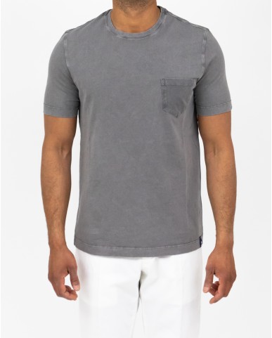 Drumohr - Men's Gray Short Sleeve T-Shirt DTJF000 630 P23