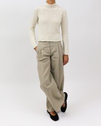 Arovescio - Women's White Turtleneck Sweater W23W6136 1300