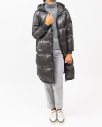 Herno - Women's Long Down Jacket Grey PI001737D 12017 9480