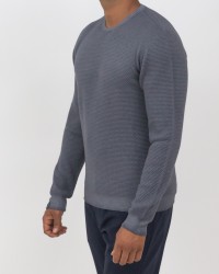 Arovescio - Men's Grey Crew Neck Sweater W23M2011/2 222