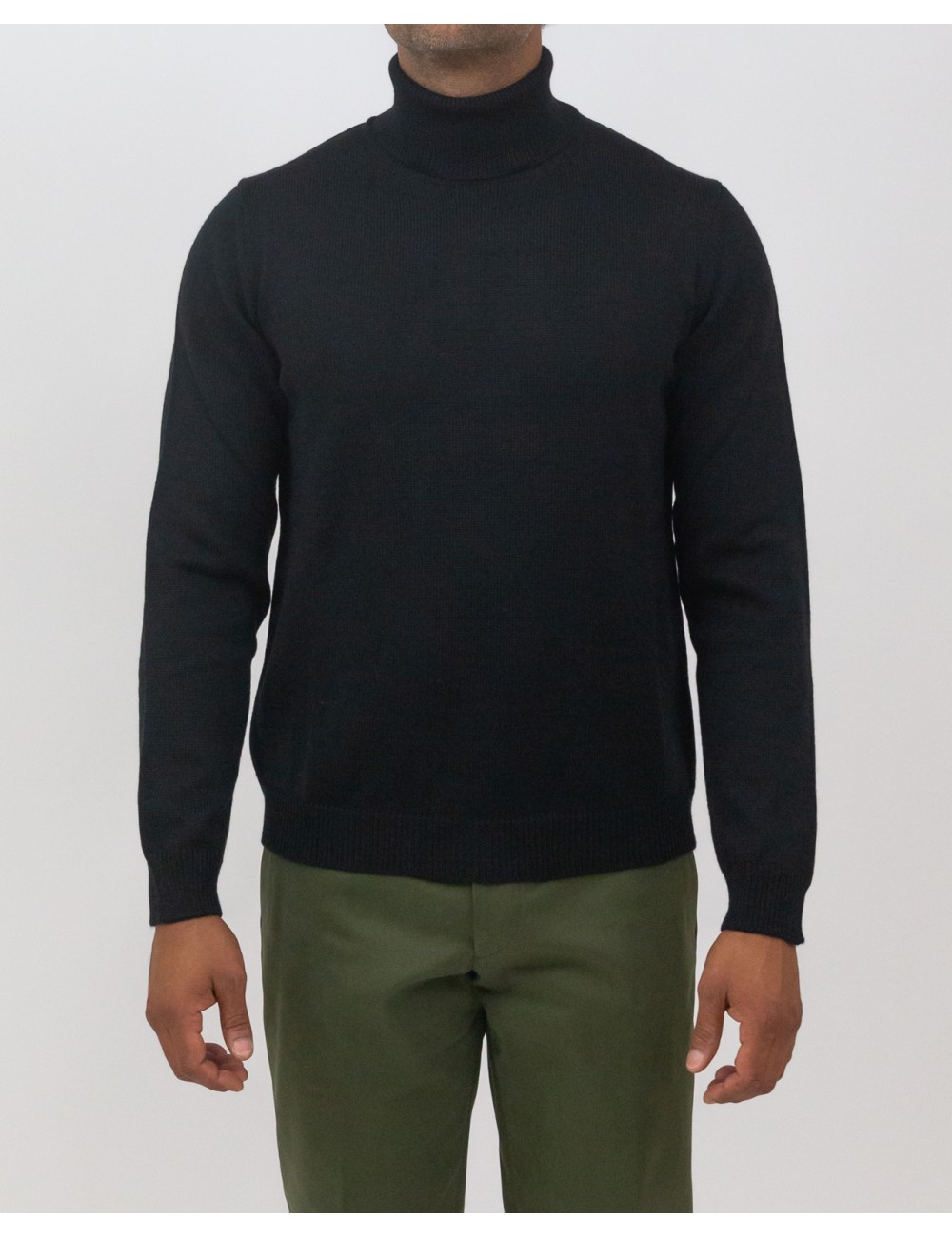 Roberto Collina - Men's Black Turtleneck Sweater RP02203 09 NERO I23