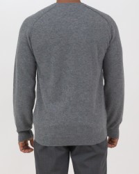 Roberto Collina - Men's Grey Wool/Cashmere Crew-neck Sweater RP38001 18 GRIGIO I23
