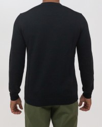 Roberto Collina - Men's Black Crew Neck Sweater RP02201 09 NERO I23