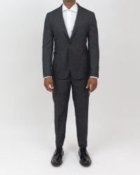 Santaniello - Men's Black Melange Suit E3275 V7509MF-18 99N I23