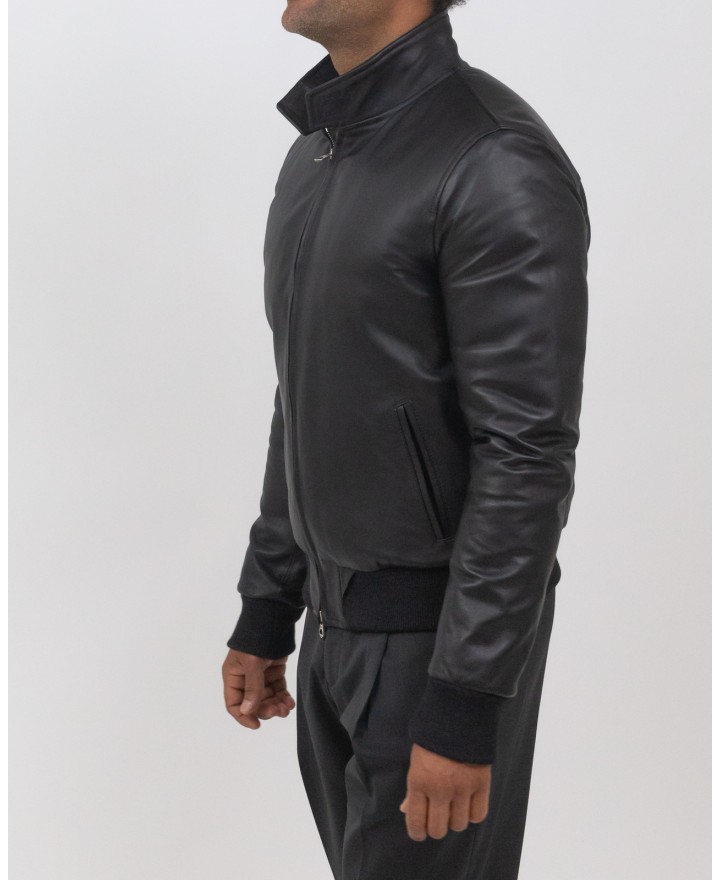 Stewart - Giubbotto in Pelle Nuvola Nero Uomo GVDU180SP6COLZF00029 I23