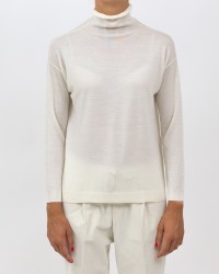 Aragona - Ivory Women's Turtleneck Sweater D2804TF 111