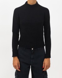Arovescio - Women's Black Mock Sweater W23W6136 1316