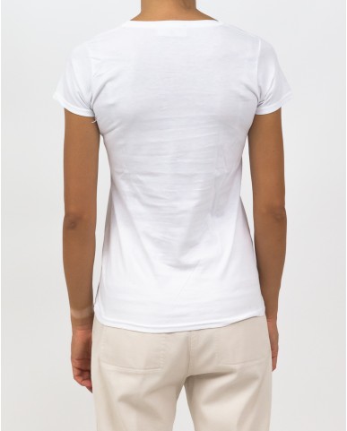 Bastille - T-Shirt Stampa "Geranio" Bianca DonnaGERANIO WHITE