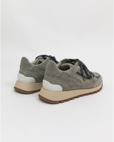 Brunello Cucinelli - Sneakers Donna in nabuk e monile MZSFG2530 C7661