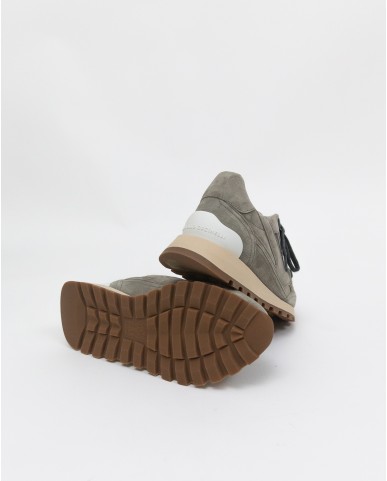 Brunello Cucinelli - Sneakers Donna in nabuk e monile MZSFG2530 C7661