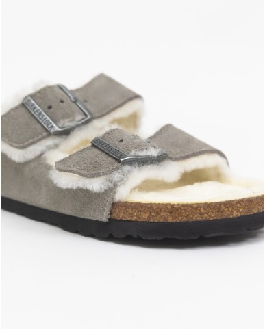 Birkenstock - Arizona Stone Donna con Shearling 1017403