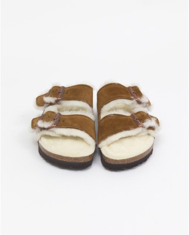 Birkenstock - Arizona Mink Donna con Shearling 1001135