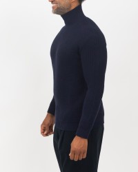 Rakki - Men's Torn Turtleneck Sweater TORN CRATERE WV BLUE
