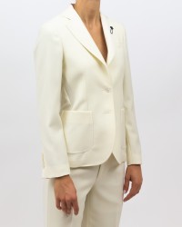 Lardini - Women's Ivory One-breasted Jacket A4MIRTILLO DB4022 12