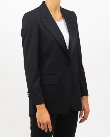 Lardini - Women's A4ANGELICA Black Tuxedo Jacket DB4009 90