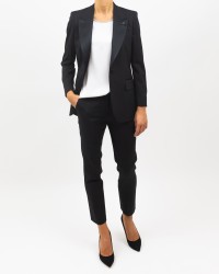 Lardini - Women's A4ANGELICA Black Tuxedo Jacket DB4009 90