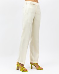 Lardini - Ivory Wool Trousers Women's A4PATRICK DB4022 120
