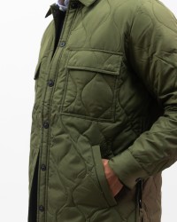 Taion - Men's Green Quilted Down Jacket T109CPOS D. OLIVE