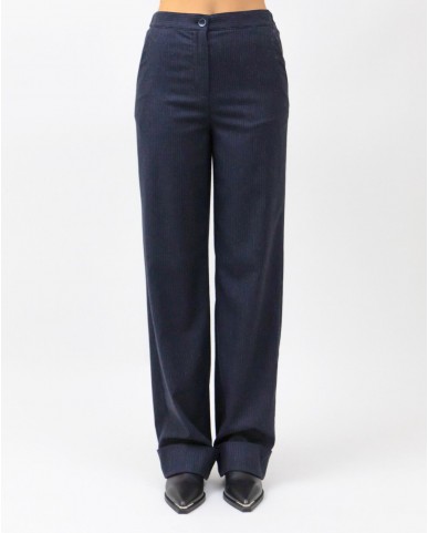 Lardini - Women's Blue Pinstripe Pant A4SMITH DB4032 850BI