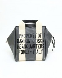 Manikomio - Lady 24 Grey Leather Bag 24 PELLE STONE I23