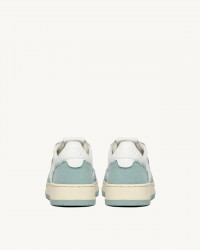 Autry - Scarpa Medalist Pelle Bicolor Canvas Bianca/Blu Surf Donna AULW CB12 P24