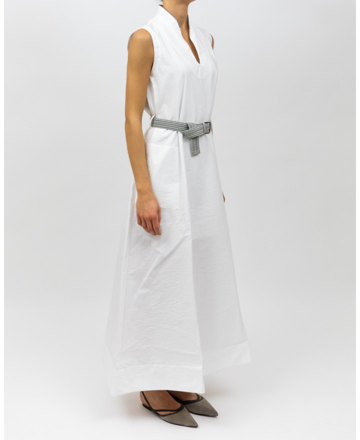Brunello Cucinelli - Women's White Cotton Long Dress M0F79AEG63 C600