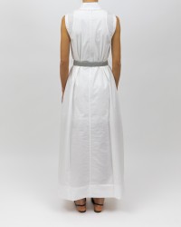 Brunello Cucinelli - Women's White Cotton Long Dress M0F79AEG63 C600