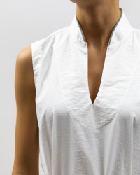 Brunello Cucinelli - Women's White Cotton Long Dress M0F79AEG63 C600