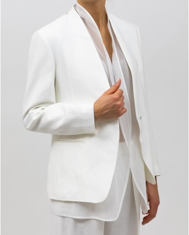 Brunello Cucinelli - Giacca con top Bianco Naturale MH1262808 C600