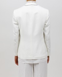 Brunello Cucinelli - Giacca con top Bianco Naturale MH1262808 C600