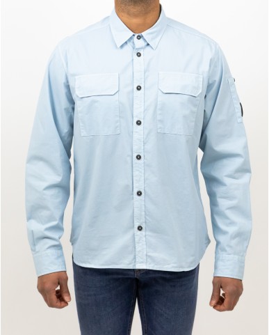 CP Company - Camicia Azzurra in Cotone Uomo MSH157A00 2824G 806