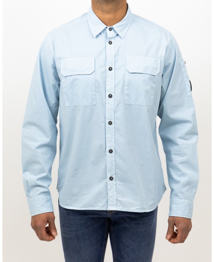 CP Company - Camicia Azzurra in Cotone Uomo MSH157A00 2824G 806
