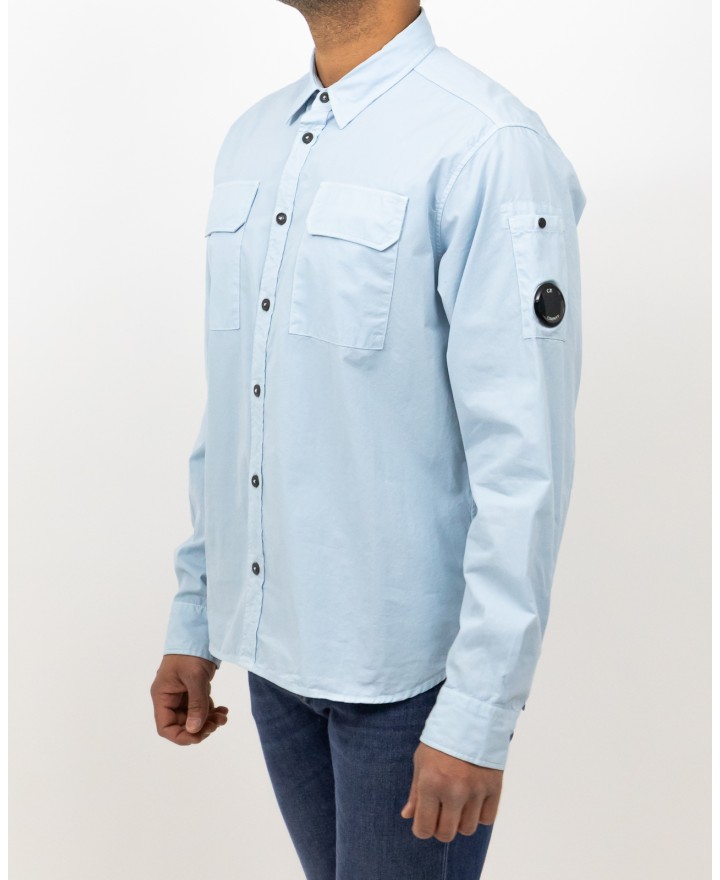 CP Company - Camicia Azzurra in Cotone Uomo MSH157A00 2824G 806