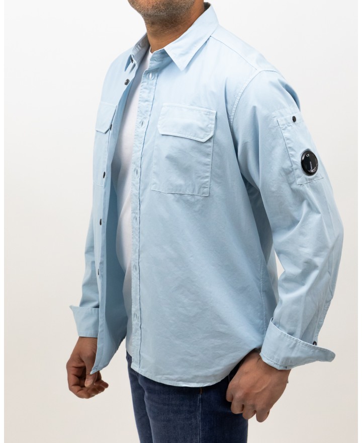 CP Company - Camicia Azzurra in Cotone Uomo MSH157A00 2824G 806