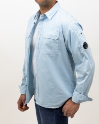 CP Company - Camicia Azzurra in Cotone Uomo MSH157A00 2824G 806