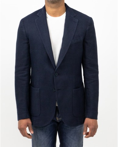 Santaniello - Giacca Pied de Poule Blu Uomo DS3449 GL797MF 78B