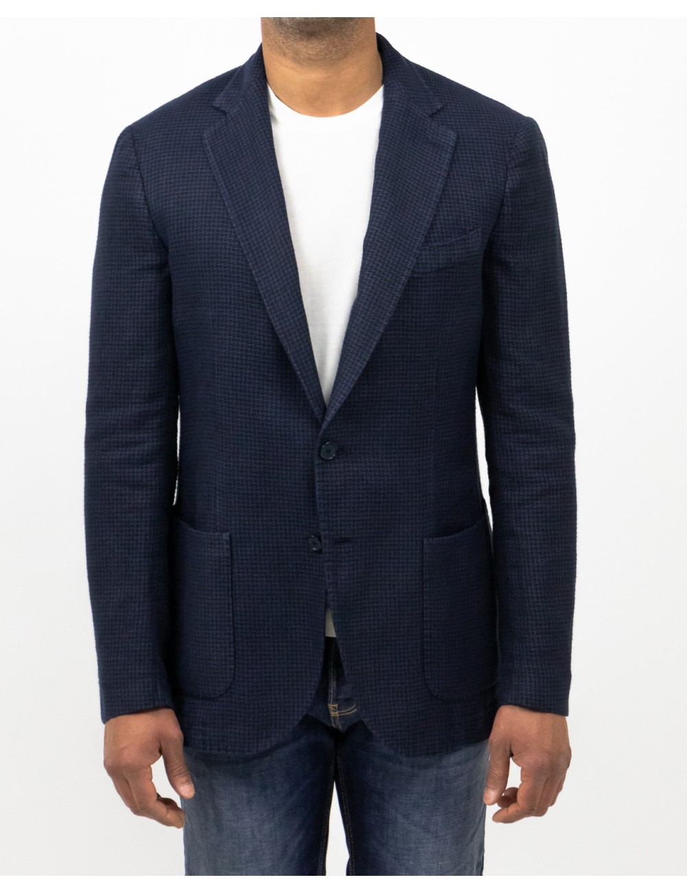 Santaniello - Giacca Pied de Poule Blu Uomo DS3449 GL797MF 78B