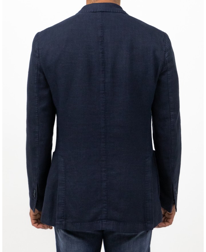 Santaniello - Giacca Pied de Poule Blu Uomo DS3449 GL797MF 78B