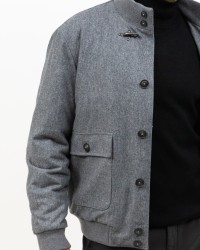 Fay - Giubbotto Bomber Lana Grigio Uomo NAM11490690WGZB605 I24