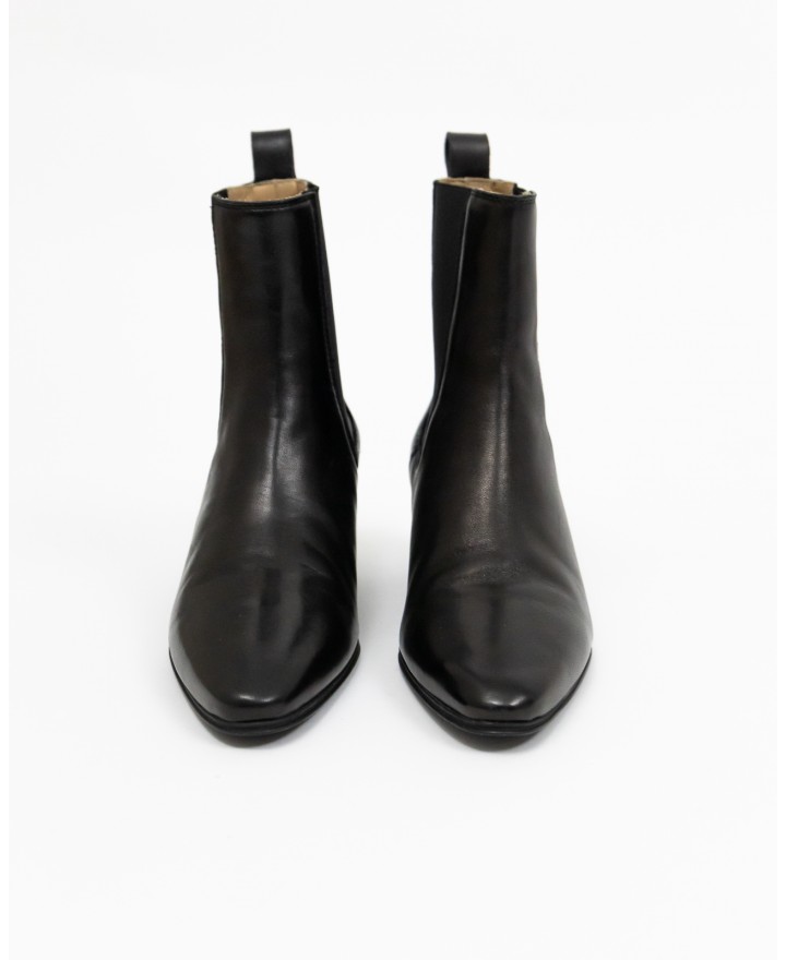 Copenhagen - Women's Black Shiny Leather Low Texan Boots CPH252 LEA BLK I24