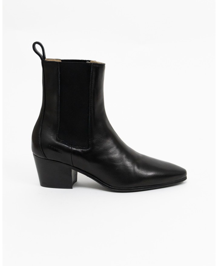 Copenhagen - Women's Black Shiny Leather Low Texan Boots CPH252 LEA BLK I24