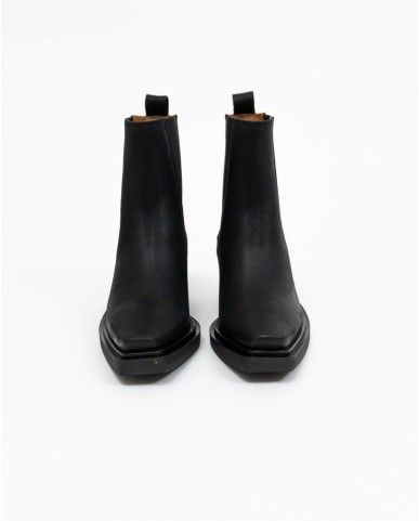 Copenhagen - Women's Black Nubuck Leather Low Texan Boots CPH236 NAB BLK I24