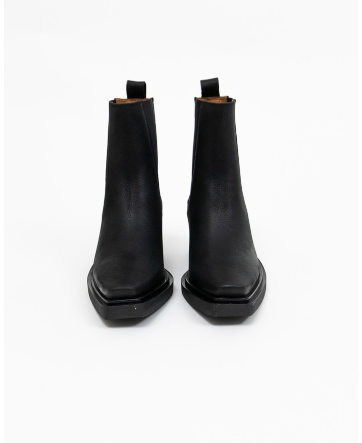 Copenhagen - Women's Black Nubuck Leather Low Texan Boots CPH236 NAB BLK I24