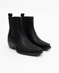 Copenhagen - Women's Black Nubuck Leather Low Texan Boots CPH236 NAB BLK I24